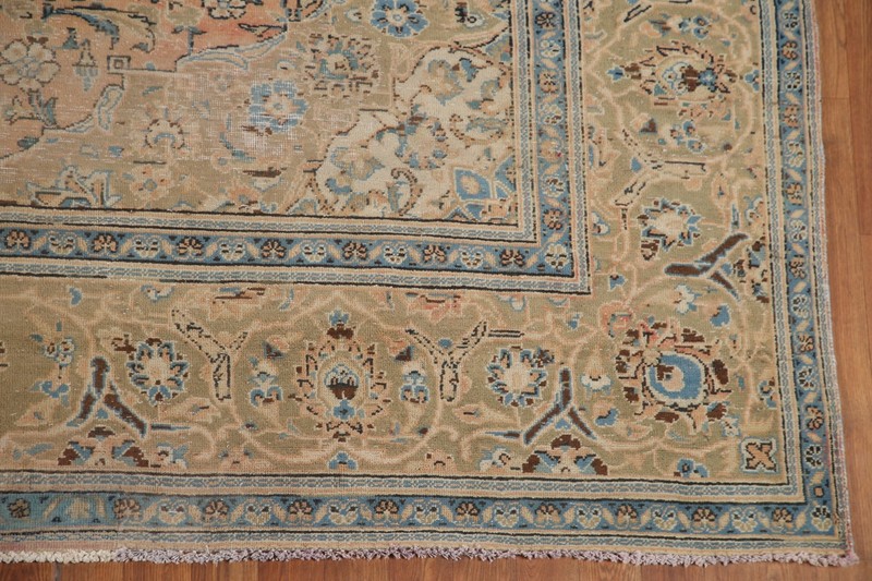 Vintage 8x11 Floral Traditional Area Rug Hand-Knotted Wool Room Size Carpet gallery