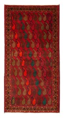 Vintage Hand-Knotted Area Rug 3’4″ x 6’5″ Traditional Wool Carpet