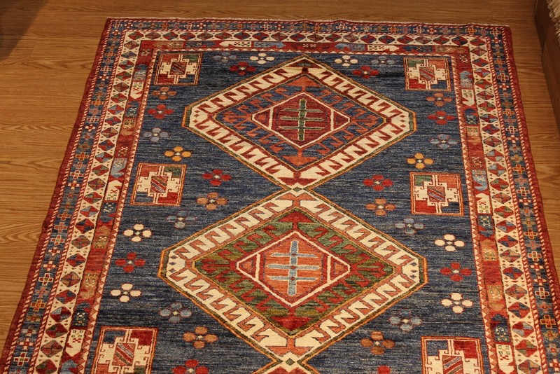 8' X 5' HANDMADE CAUCASIAN DESIGN KAZAK RUG. Hand-knotted Oriental Rug 5x8 ft. gallery