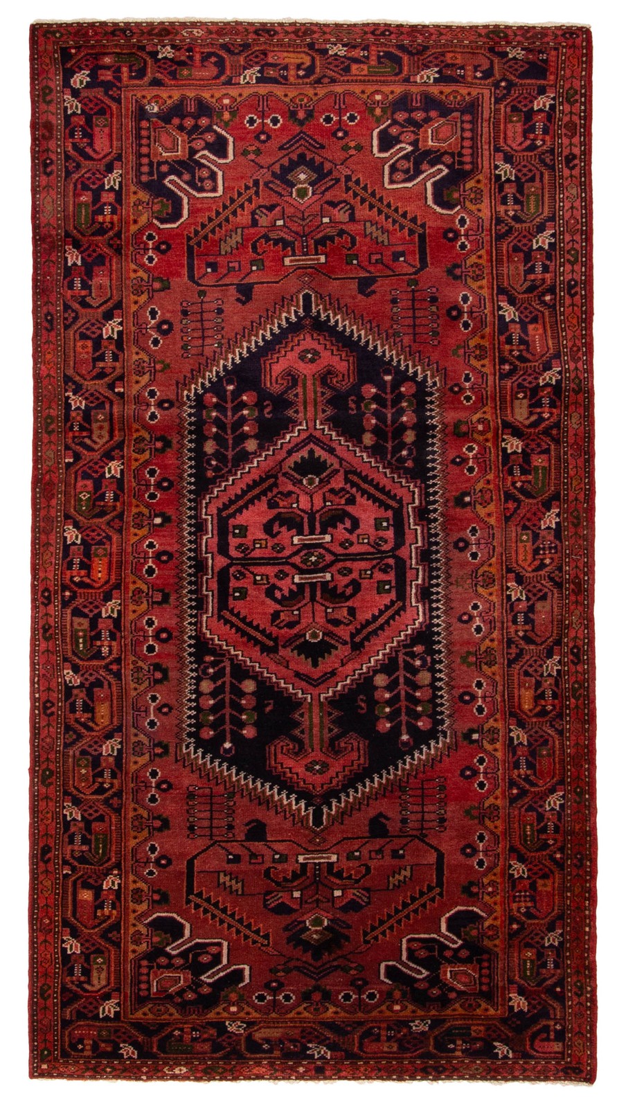Vintage 4'7" x 8'6" Traditional Hand Knotted Vegetable Dye Wool Area Rug gallery