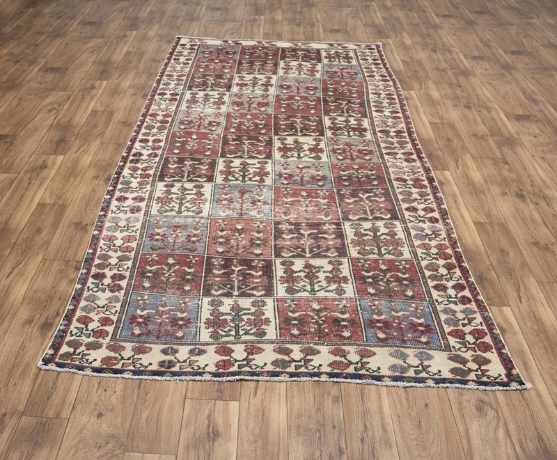 Semi-Antique Distressed Tribal Geometric Oriental Rug Living Room Carpet 5x10 Ft gallery