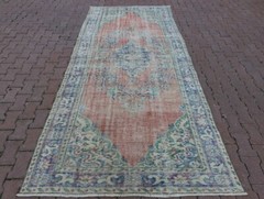 Oriental Hand Knotted Vintage Carpet Anatolian Distressed Traditional Rug 5x10ft