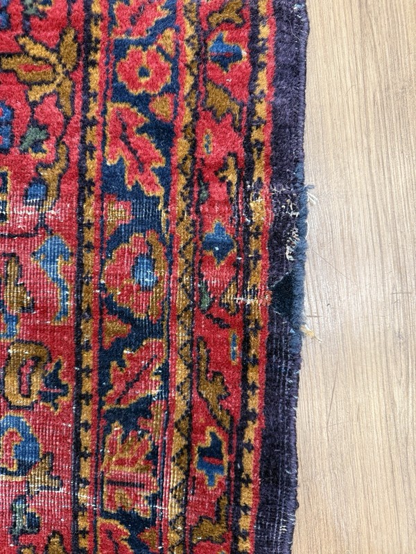 ANTIQUE SAROUK MOHAJERAN RUG 9 X 11.2 CIRCA 1900 RARE gallery