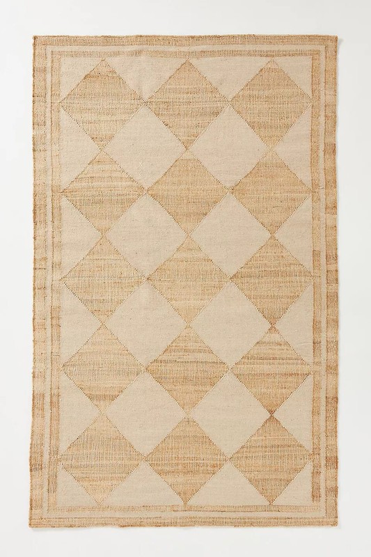 Hand Woven Hemp Rug Dhurrie, Natural Jute Hemp Hand Braided Rug, Hemp Jute Rug gallery