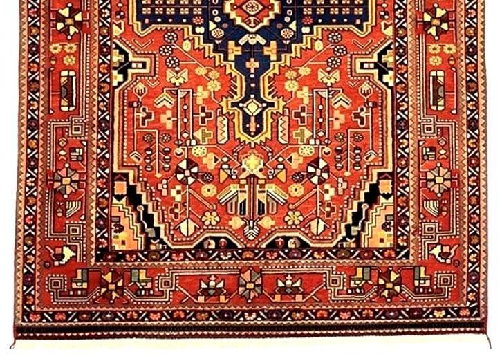 Vintage Hand Knotted Nahavand Tribal Wool Area Rug 5x7 Rust Oriental Carpet Boho gallery