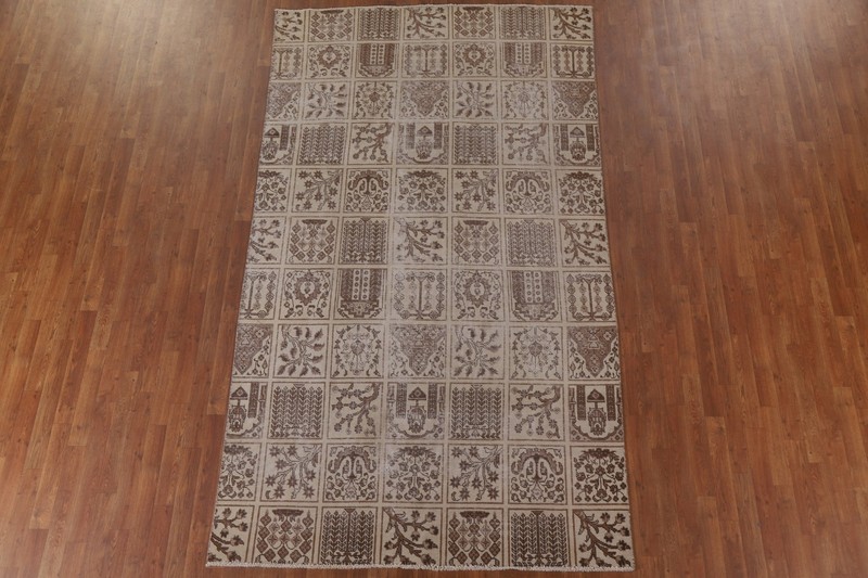 Garden Design Handmade Rug 6x10 Ft Oriental Carpet Traditional Distressed Rug gallery