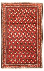 Vintage Red Traditional 4’3″ x 6’11” Hand-Knotted Oriental Wool Area Rug