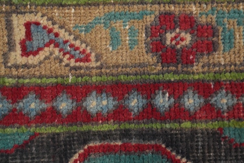 Traditional Geometric Handmade Wool Accent Rug 4x5 ft Vintage Foyer Carpet gallery