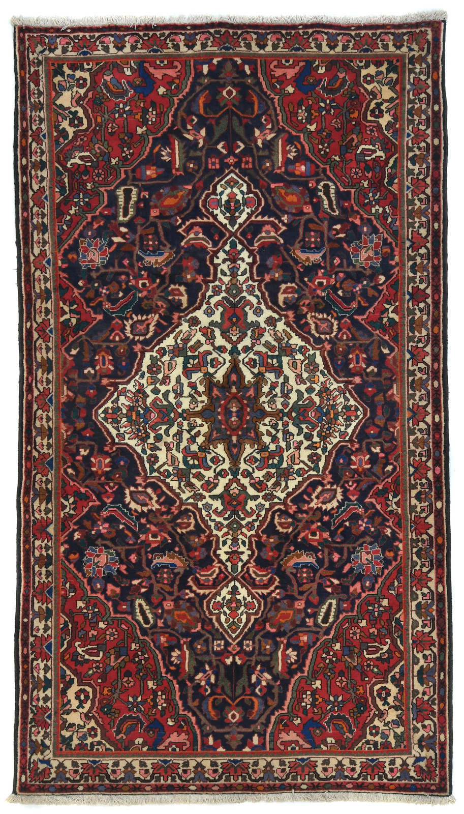 Hand-Knotted Vintage Oriental Rug 5'4X9'8 ft Red Floral Design Home Decor Carpet gallery