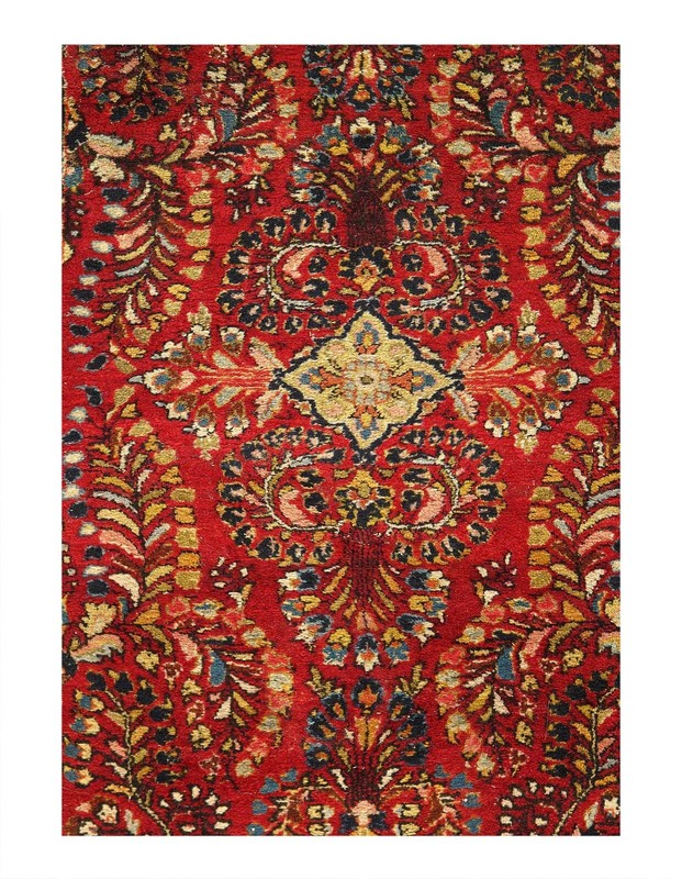Hand Knotted Antique sarouk 2'5'' X 6'3'' gallery