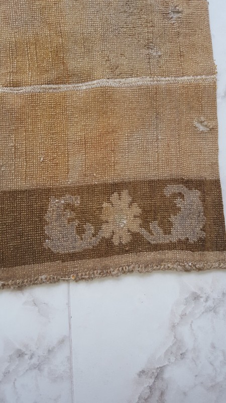 Turkish Dıy Fragment Carpet Rug Painting or Art Piece Rug Organic Handmade Rug gallery