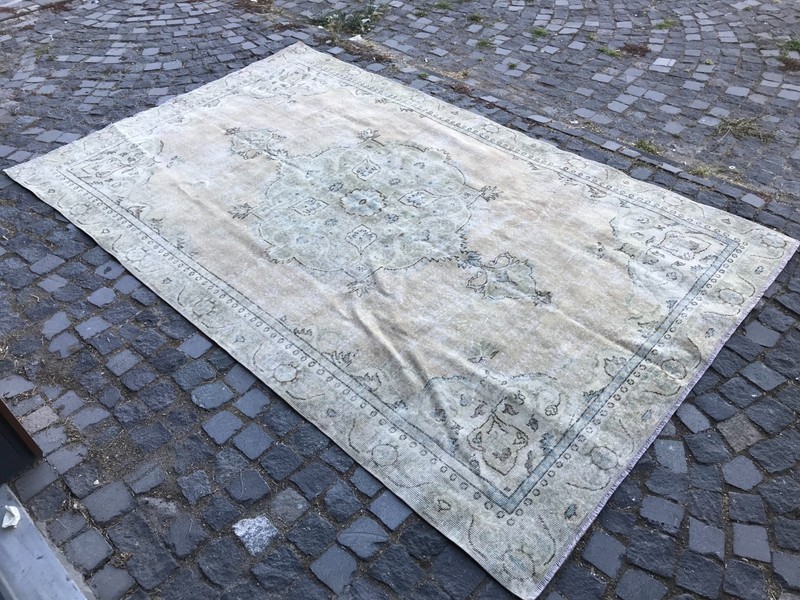 Turkish Vintage Rug, Handmade Wool Rug, Bohemian Large Rug, 6,2 x 10, ft gallery
