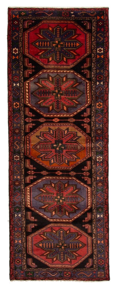 3'8" x 10'2" Vintage Hand-knotted Runner Rug Traditional Oriental Wool Carpet