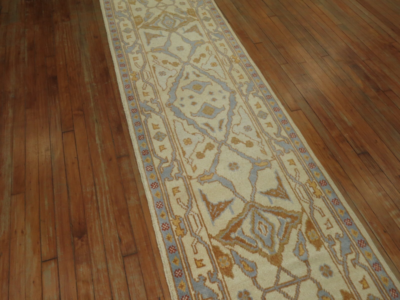 Modern Unique Turkish Oushak Ushak Rug Runner 2'8''x16'8'' gallery