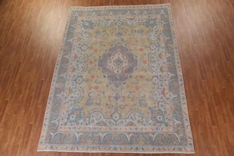 Overdyed 10x13 Floral Traditional Vintage Area Rug Wool Handmade Large Carpet gallery