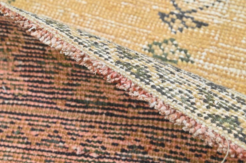 Vintage Turkish Runner Rug 2x10ft Wool Anatolian Handmade Hallway Oushak BEIGE gallery