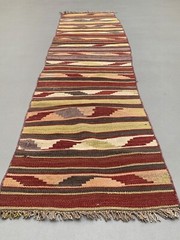 Old Turkish narrow Kilim Runner 265×52 cm shabby chic, vintage kelim