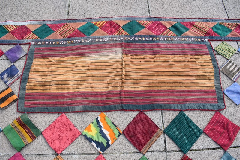 Fabulous Antique Uzbek Textile Wall Decor 5'9 x 4'1 ft Collectors Piece Textile gallery