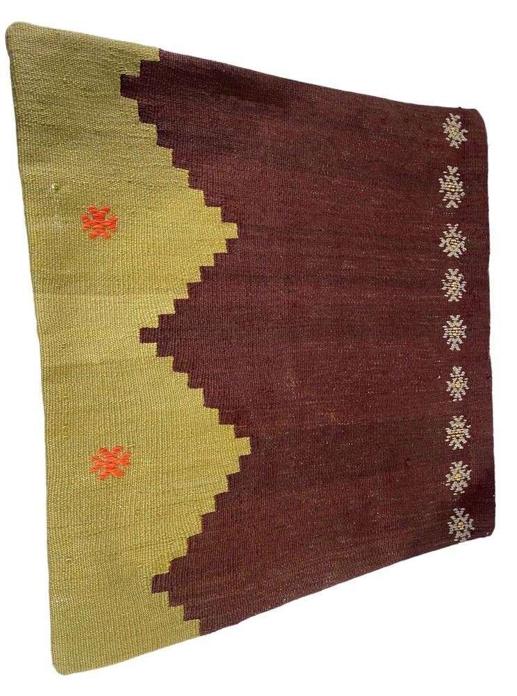 #5691 Superb Custom Made Old Turkish Tribal Kilim Pillow Cover 22" by 22"