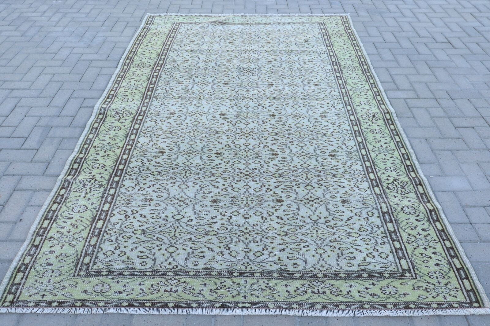 5.9x9.1 ft Large Rug, Vintage Rug, Turkish Rug, Oushak Rug, Anatolian Rug gallery