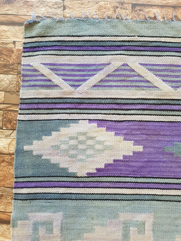 Vintage Handmade Traditional Afghani Kilim Floor Rug Carpet 145x116 cm gallery