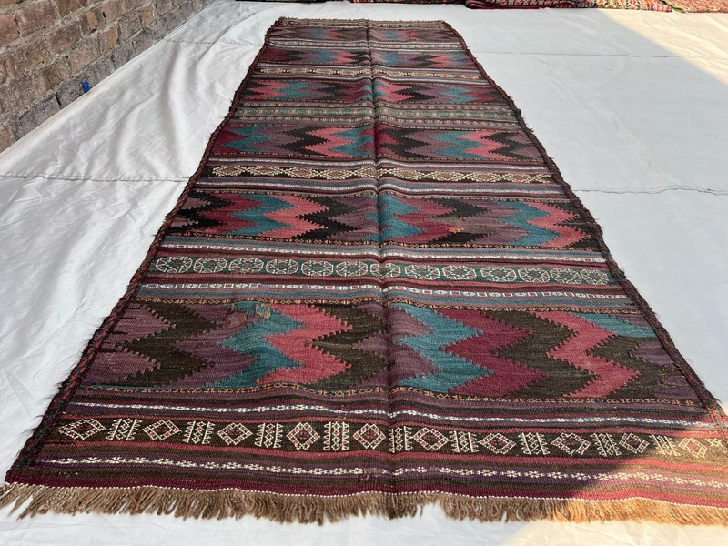 COLLECTORS ITEM 10 X 3.3 ft Antique Maldari Belouch Nomad Full Embroidery Sistan gallery