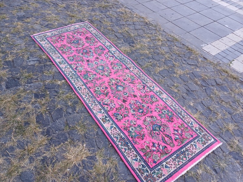 3x7 Sarouk Persian Patterned runner rug 2.56 x 7.22 ft Vintage rug 78 x 220 cm gallery