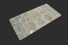 BEIGE Turkish Oushak Rug 2×2 Vintage Handmade Anatolian Small Doormat Kilim