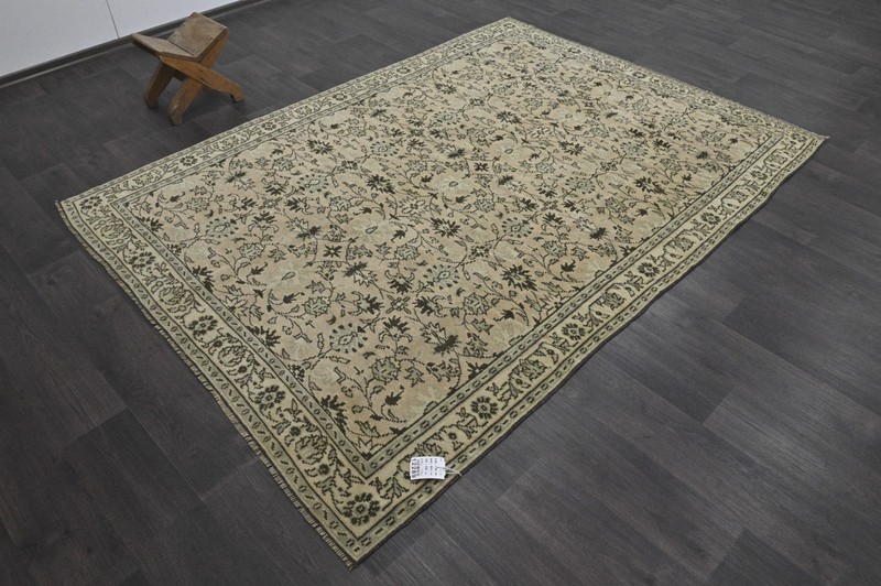 Oushak Turkish Vintage Rug 5x7 Kilim Rug Anatolian Handmade Boho Decor BEIGE gallery