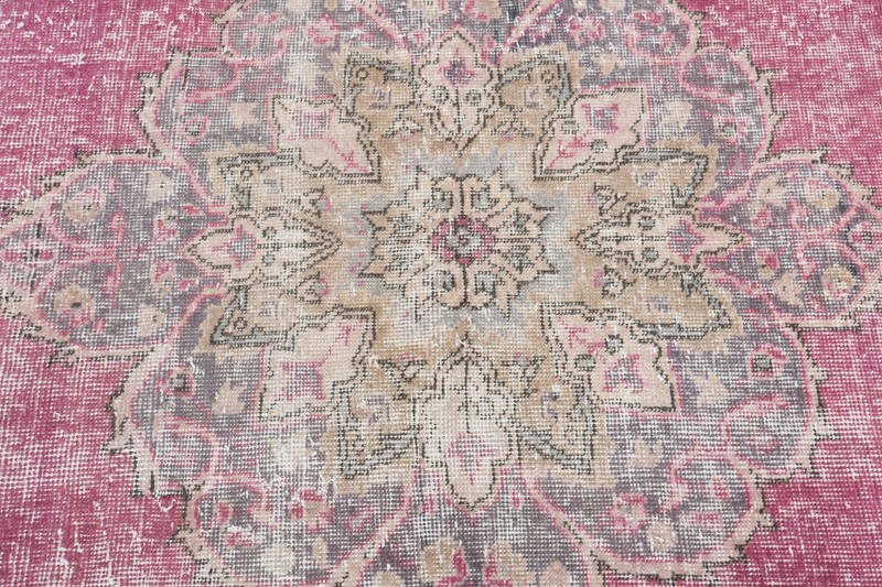large turkish rug 7x10 ft, hand-knotted vintage area rug, oversize oushak rug,58 gallery