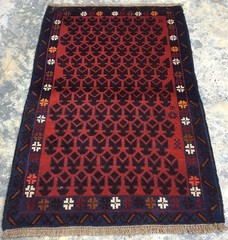 Vintage Afghan Taimani Rug Hand Knotted Bokhara Wool Area Rug 3×5 ft Free Ship