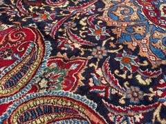 9×12 BLUE ANTIQUE ORIENTAL RUG HANDMADE HANDWOVEN navy fine vintage real 9×13 ft