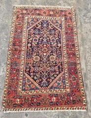 Antique Traditional Handmade Malayer Style Wool Multicolor Rug 114 x 76 cm