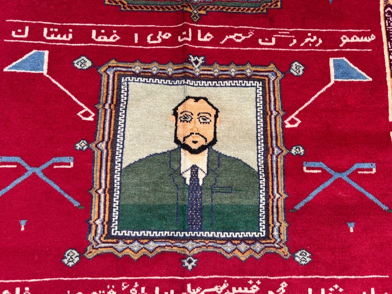 Antique Afghan Hand Knotted Pictorial Rug | 4'8x6'5 ft | Vintage Tribal Art Rug gallery