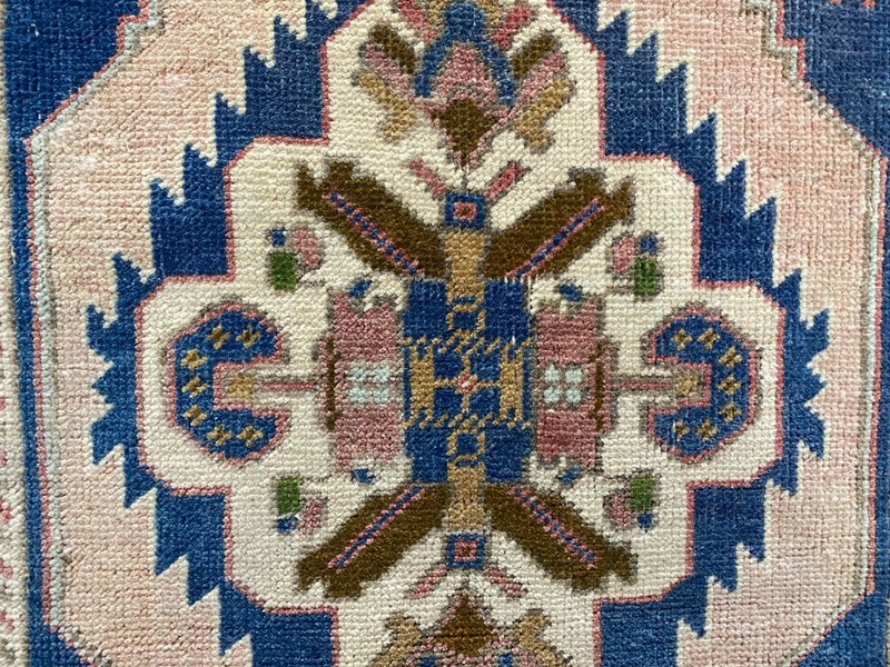 Narrow Turkish Small Rug 1.3 x 3.2 ft Vintage Wool Hallway Boho Carpet gallery