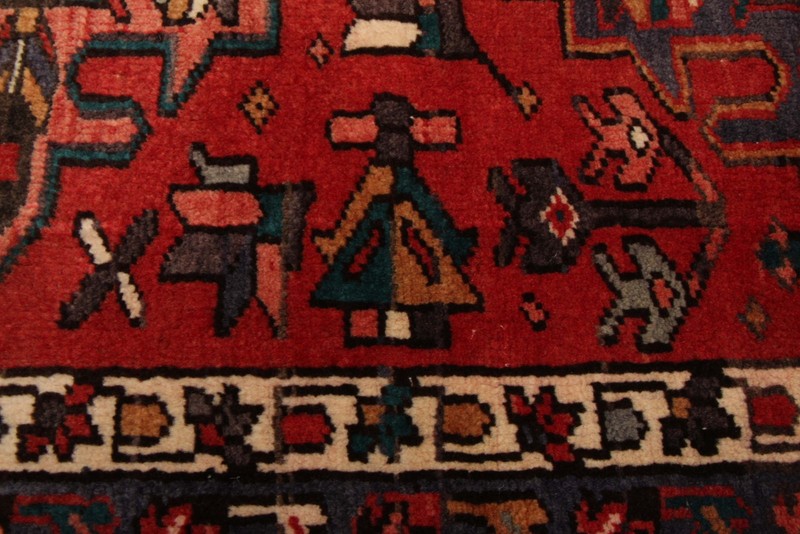 3'11" x 15'1" Vintage Hand-knotted Runner Rug Traditional Oriental Wool Carpet gallery