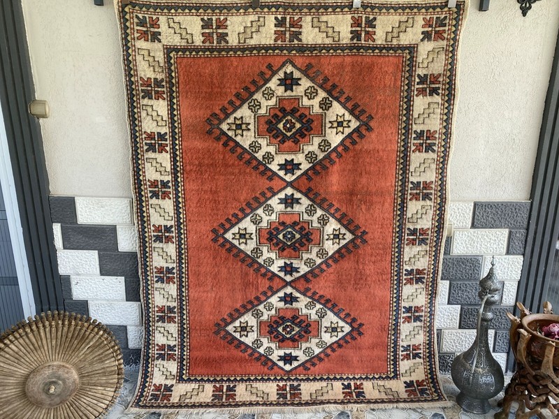 Vintage Turkish Oushak Rug | 5 x 6 ft | Farmhouse Handmade Floral Wool Area Rug gallery