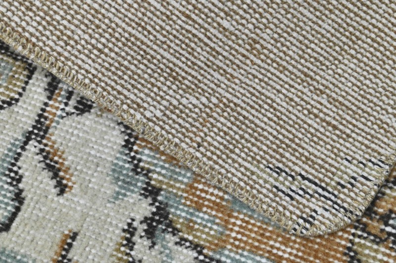Oushak Turkish Doormat Rug 2x2 ORANGE Vintage Anatolian Handmade Small Kilim Rug gallery