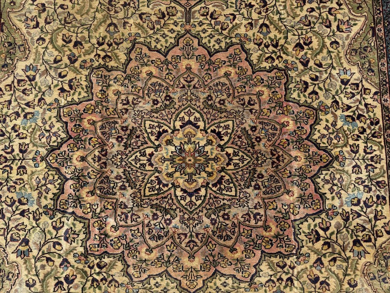 VINTAGE TURKISH RUG 7x10 oriental KEYSARI fine handmade handwoven pink blue 8x10 gallery