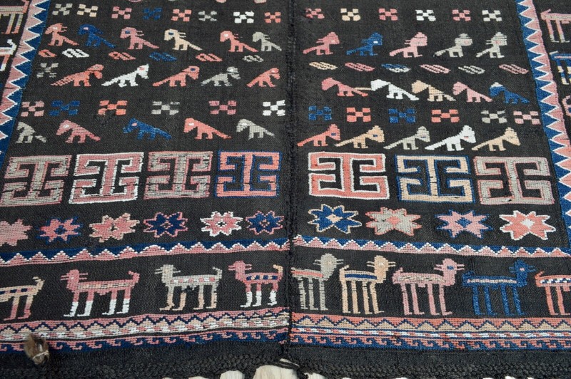 WONDERFUL ANTIQUE HORSE COVER MADE BY SHASAVAN TRIBE CIRCA 1920'S gallery