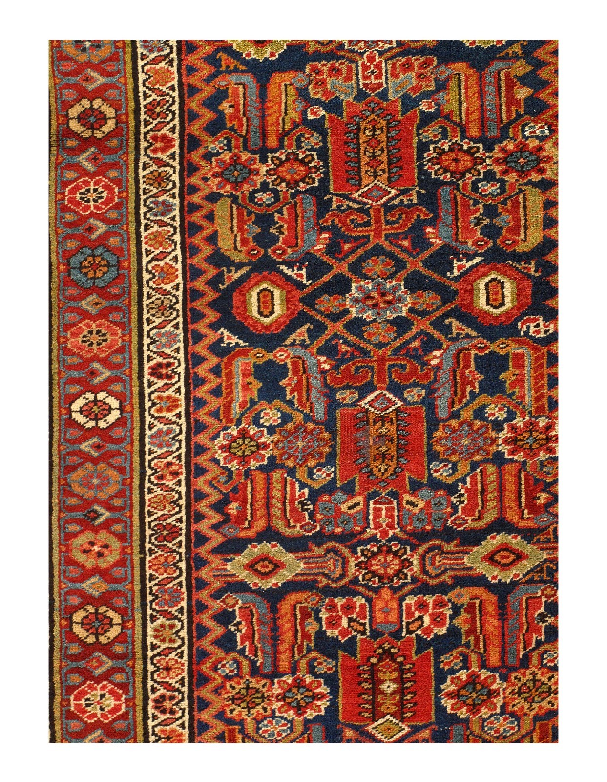 Rust Antique Hand-Knotted Wool runner Rug 3'.7'' X 13' 4'' gallery