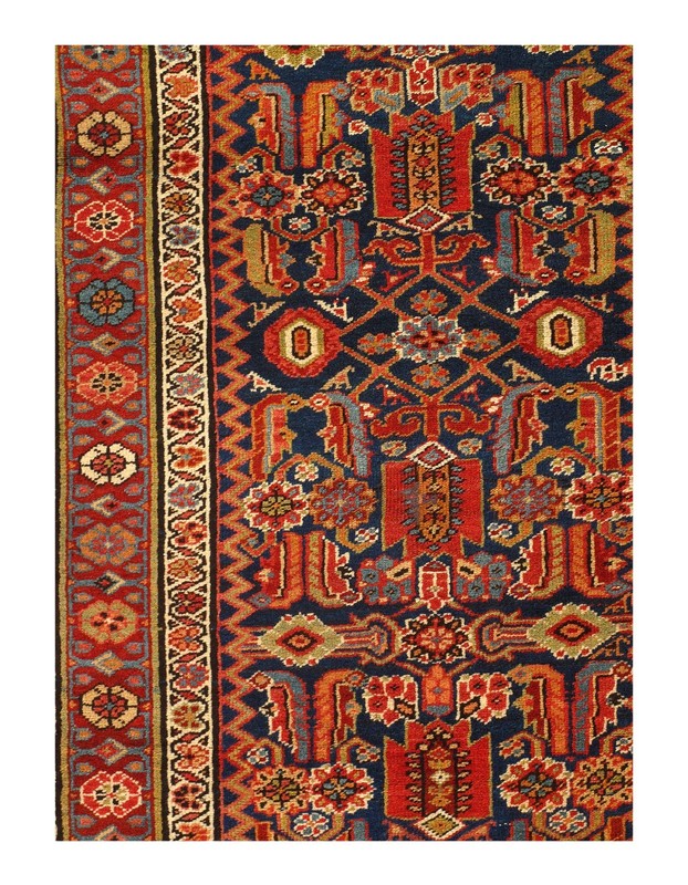 Rust Antique Hand-Knotted Wool runner Rug 3'.7'' X 13' 4'' gallery