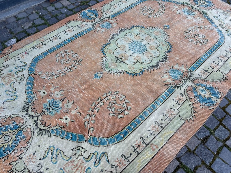 VINTAGE LARGE RUG, HANDMADE WOOL RUG, BOHEMIAN RUG, CARPET | 5,7 x 10,3 ft gallery