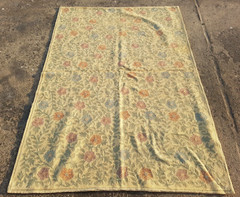 Vintage Traditional Handmade Kashmiri Chain Stitch Crewel Wool Rug 180×124 cm