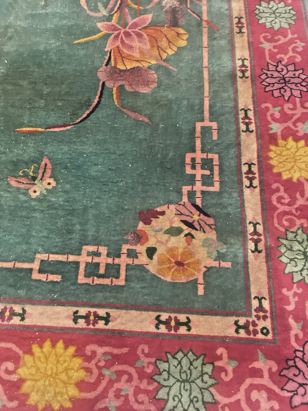 CHINESE ORIENTAL ART DECO RUG DRAMATIC DESIGN ANTIQUE STYLE gallery