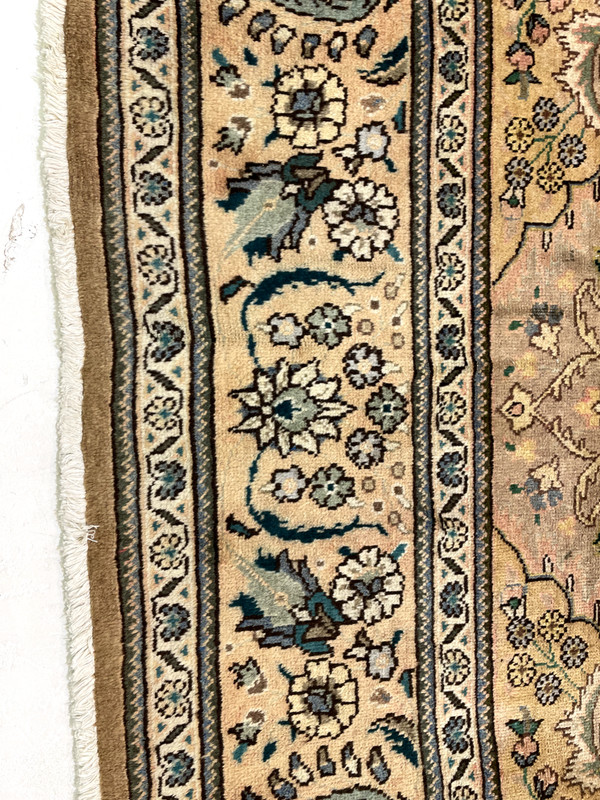 Antique Oriental Hand-Knotted Wool Area Rug Ivory/Beige/Blue 9'10" x 13'2" gallery