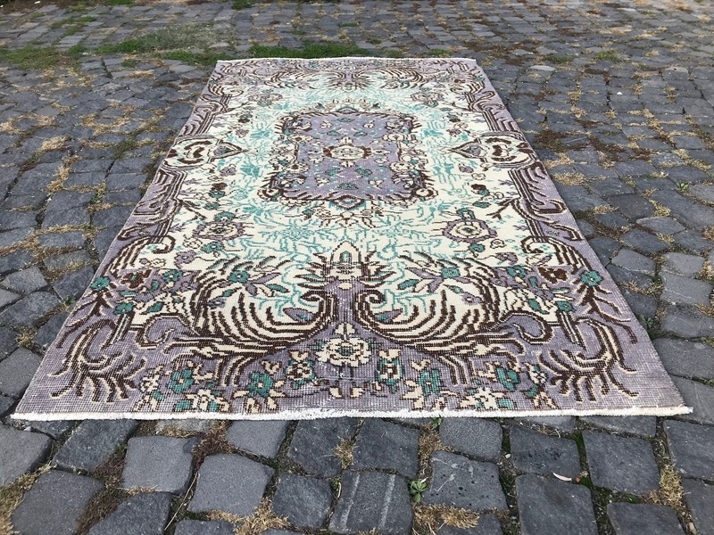 Handmade Rug Turkish Area Rug Vintage Rug Oushak Rug Antique Rug Bohemian Rug gallery