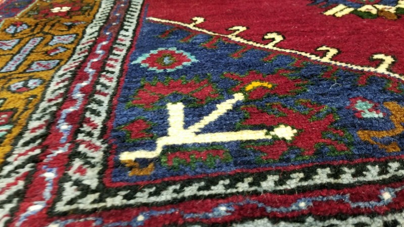 Antique 1900-1930s Turkish Tribal Rug 3'10" × 7'7" gallery