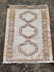 Vintage Traditional Handmade Turkish Wool Multicolor Kilim 2.8×2.3 ft