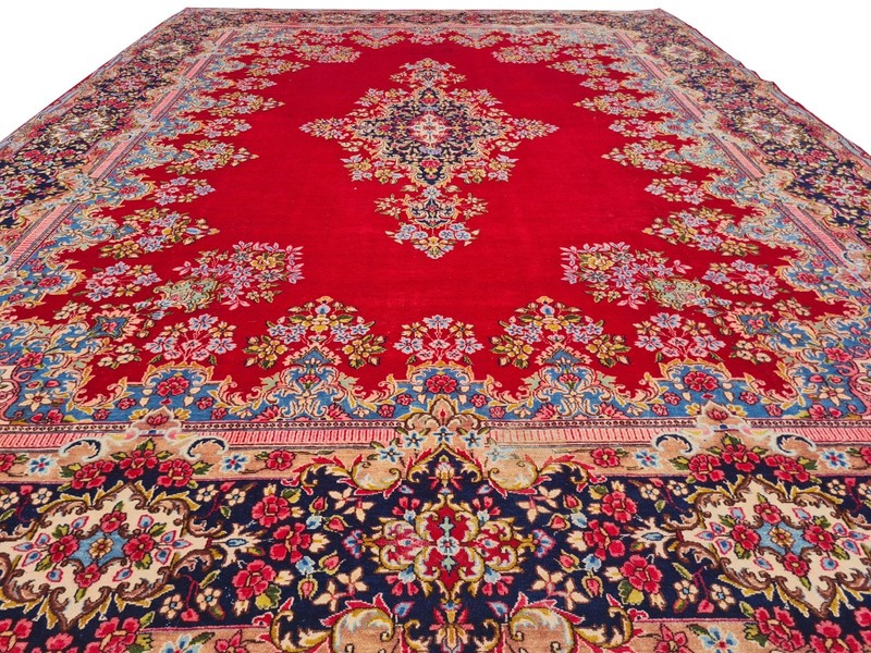 Genuine Hand Knotted Antique Tribal Qirmoun Wool Area Rug 14 x 11 Ft gallery